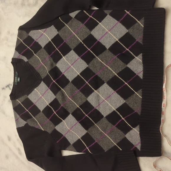 Men's J. crew lambs wool argyle sweater size large